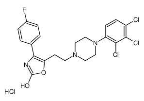 4-(4-fluorophenyl)-5-[2-[4-(2,3,4-trichlorophenyl)piperazin-1-yl]ethyl]-3H-1,3-oxazol-2-one,hydrochloride Structure