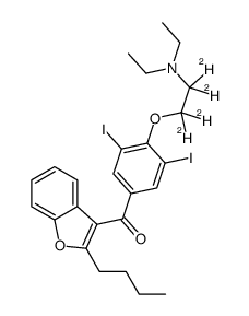 (2-butyl-1-benzofuran-3-yl)-[3,5-diiodo-4-[1,1,2,2-tetradeuterio-2-(diethylamino)ethoxy]phenyl]methanone结构式