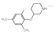 3-(2-Chloro-4,6-dimethylphenoxy)piperidine hydrochloride Structure