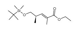 (2E,4R)-ethyl 5-((tert-butyldimethylsilyl)oxy)-2,4-dimethylpent-2-enoate结构式