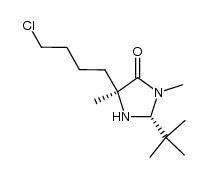 (2R,5S)-2-(tert-butyl)-5-(4-chlorobutyl)-3,5-dimethyl-4-imidazolidinone Structure