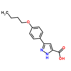3-(4-Butoxyphenyl)-1H-pyrazole-5-carboxylic acid Structure