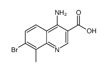 4-amino-7-bromo-8-methylquinoline-3-carboxylic acid structure