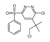 6-(benzenesulfonyl)-3-chloro-4-(1-chloro-2-methylpropan-2-yl)pyridazine结构式