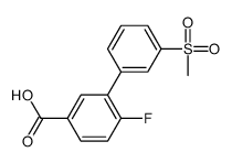 4-fluoro-3-(3-methylsulfonylphenyl)benzoic acid结构式