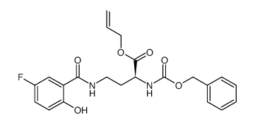 (S)-allyl 2-(benzyloxycarbonylamino)-4-(5-fluoro-2-hydroxybenzamido)butanoate Structure