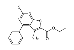 ethyl 5-amino-4-phenyl-2-methylthio-thieno[2,3-d]pyrimidine-6-carboxylate Structure