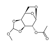 1,6-anhydro-2-acetyl-β-D-galactopyranose 3,4-methoxyacetal结构式