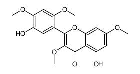 5-hydroxy-2-(5-hydroxy-2,4-dimethoxyphenyl)-3,7-dimethoxychromen-4-one结构式