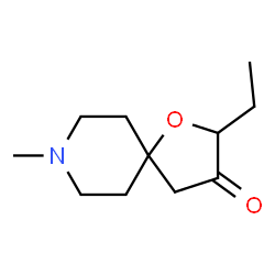2-ethyl-8-methyl-3-oxo-1-oxa-8-azaspiro(4,5)decane structure