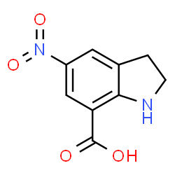 1H-Indole-7-carboxylicacid,2,3-dihydro-5-nitro-(9CI)结构式