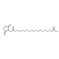 Acid-C2-PEG4-C2-NHS ester结构式