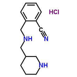 2-{[(Piperidin-3-ylmethyl)-amino]-Methyl}-benzonitrile hydrochloride结构式