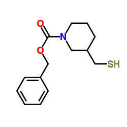 Benzyl 3-(sulfanylmethyl)-1-piperidinecarboxylate结构式