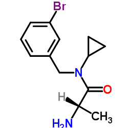 N-(3-Bromobenzyl)-N-cyclopropylalaninamide结构式