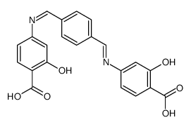 4-[[4-[(4-carboxy-3-hydroxyphenyl)iminomethyl]phenyl]methylideneamino]-2-hydroxybenzoic acid Structure