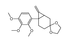 4-(Ethylenedioxy)-1-(2',3',4'-trimethoxyphenyl)-7-methylenebicyclo<4.1.0>heptane结构式