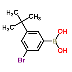 (3-溴-5-叔丁基苯基)硼酸结构式