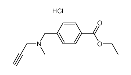 4-[(Methyl-prop-2-ynyl-amino)-methyl]-benzoic acid ethyl ester; hydrochloride Structure