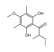1-(2,6-dihydroxy-4-methoxy-3,5-dimethylphenyl)-2-methylbutan-1-one结构式