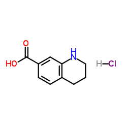 1,2,3,4-Tetrahydro-7-quinolinecarboxylic acid hydrochloride (1:1)结构式