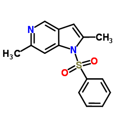 2,6-Dimethyl-1-(phenylsulfonyl)-1H-pyrrolo[3,2-c]pyridine结构式