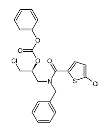 N-[(2S)-3-chloro-2-{(phenyloxycarbonyl)oxy}propyl]-N-benzyl-5-chlorothiophene-2-carboxamide结构式