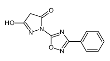 1-(3-phenyl-1,2,4-oxadiazol-5-yl)pyrazolidine-3,5-dione结构式