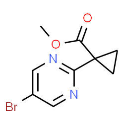 methyl 1-(5-bromopyrimidin-2-yl)cyclopropanecarboxylate Structure