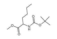 DL-Norleucine, N-[(1,1-dimethylethoxy)carbonyl]-, methyl ester Structure