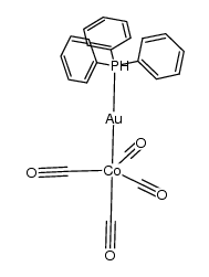 Co(carbonyl)4(PPh3)gold结构式