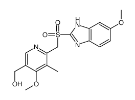 [4-methoxy-6-[(6-methoxy-1H-benzimidazol-2-yl)sulfonylmethyl]-5-methylpyridin-3-yl]methanol Structure