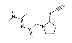 2-(2-cyanoiminopyrrolidin-1-yl)-N-[1-(dimethylamino)ethylidene]acetamide结构式