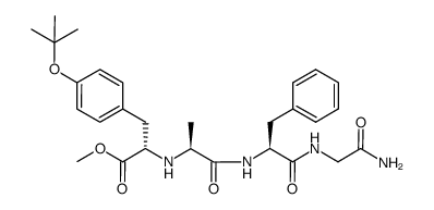 Glycinamide, N-[1-[[4-(1,1-dimethylethoxy)phenyl]methyl]-2-methoxy-2-oxoethyl]-L-alanyl-L-phenylalanyl-, (S)- (9CI)结构式