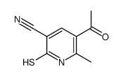 5-ACETYL-2-MERCAPTO-6-METHYLNICOTINONITRILE结构式