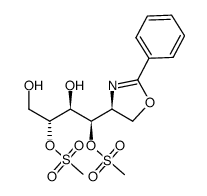 (1R,2S,3R)-2,4-dihydroxy-1-((S)-2-phenyl-4,5-dihydrooxazol-4-yl)butane-1,3-diyl dimethanesulfonate结构式
