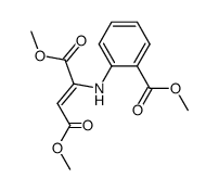 dimethyl 2-((2-(methoxycarbonyl)phenyl)amino)but-2-enedioate结构式