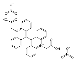 2-[9-[10-(carboxymethyl)acridin-10-ium-9-yl]acridin-10-ium-10-yl]acetic acid,dinitrate Structure