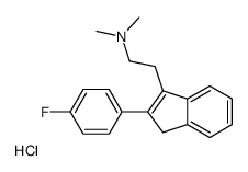 2-[2-(4-fluorophenyl)-3H-inden-1-yl]-N,N-dimethylethanamine,hydrochloride Structure