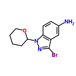 3-bromo-1-(oxan-2-yl)-1H-indazol-5-amine Structure