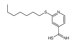 2-heptylsulfanylpyridine-4-carbothioamide结构式