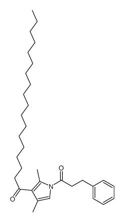 1-[2,4-dimethyl-1-(3-phenylpropanoyl)pyrrol-3-yl]octadecan-1-one结构式