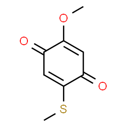 2-Methoxy-5-(methylthio)-2,5-cyclohexadiene-1,4-dione结构式