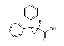 1-bromo-2,2-diphenyl-cyclopropylcarboxylic acid结构式