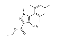 ethyl 4-amino-1-methyl-5-(2,4,6-trimethylphenyl)pyrazole-3-carboxylate Structure
