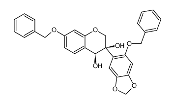 (3R,4S)-7-(benzyloxy)-3-(6-(benzyloxy)benzo[d][1,3]dioxol-5-yl)chromane-3,4-diol Structure