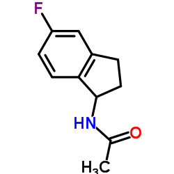 Acetamide, N-(5-fluoro-2,3-dihydro-1H-inden-1-yl)-, (+)- (9CI)结构式