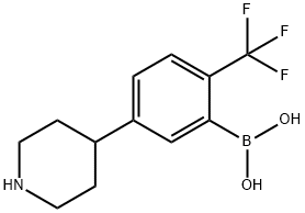 5-(Piperidin-4-yl)-2-trifluoromethylphenylboronic acid图片