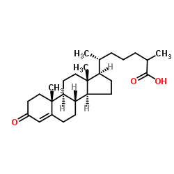 3-Oxocholest-4-en-26-oic acid structure