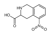 5-NITRO-1,2,3,4-TETRAHYDRO-3-ISOQUINOLINECARBOXYLIC ACID结构式